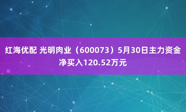 红海优配 光明肉业（600073）5月30日主力资金净买入120.52万元