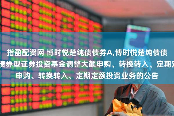 指盈配资网 博时悦楚纯债债券A,博时悦楚纯债债券C: 博时悦楚纯债债券型证券投资基金调整大额申购、转换转入、定期定额投资业务的公告
